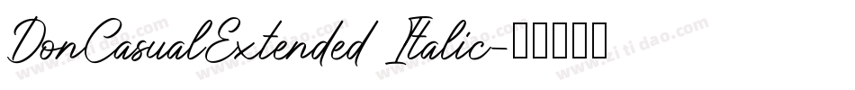 DonCasualExtended Italic字体转换